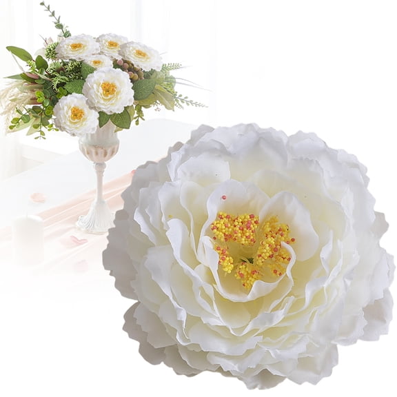 Adpan Artificial Peony Flower Head for DIY Floral Arrangements Wedding Bridal Bouquets Table Centerpieces Wreaths Home Decor,1PC,K