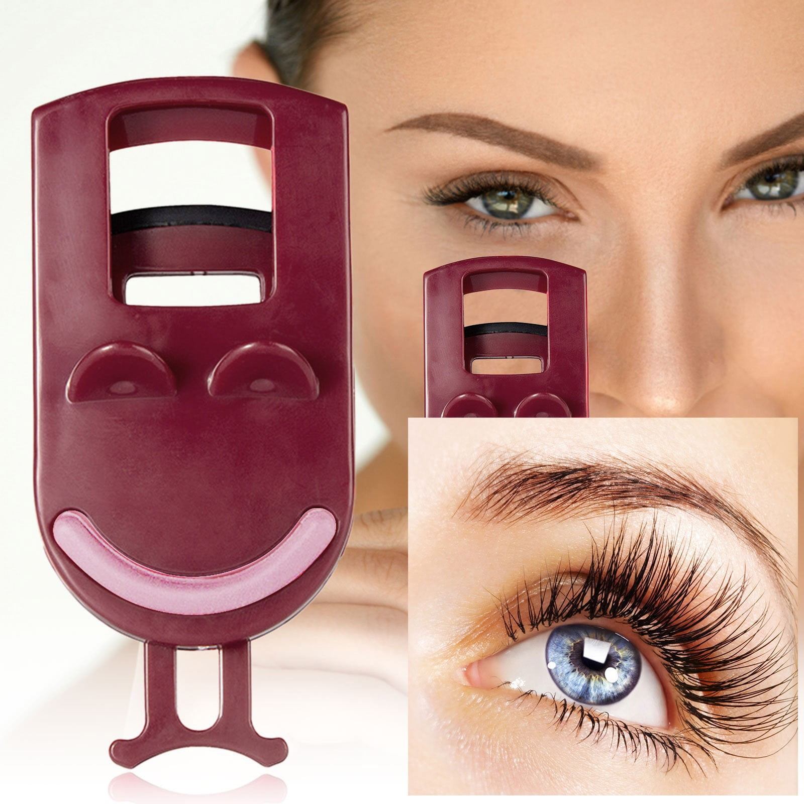Adpan Beauty Tools Eyelash Curler Portable Eyelash Curler with Replacement Rubber Pad Create