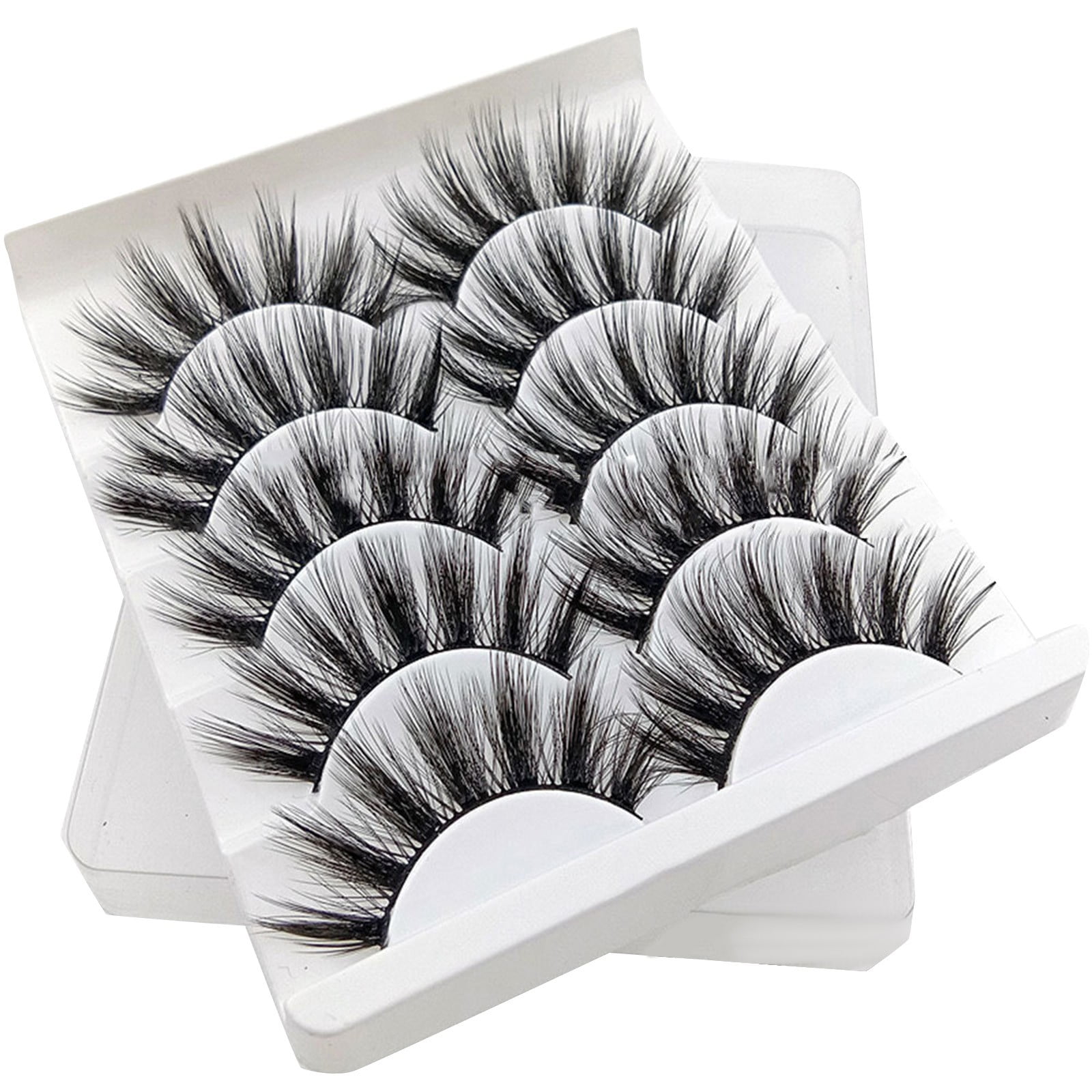 Adpan Clearance! 5 Pairs of Imitation Mink False Eyelashes Thick