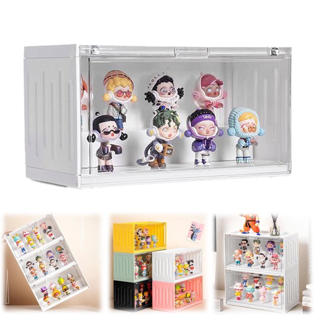 Adreap Acrylic Display Case Stand For Figures Unique Design 2 Tier