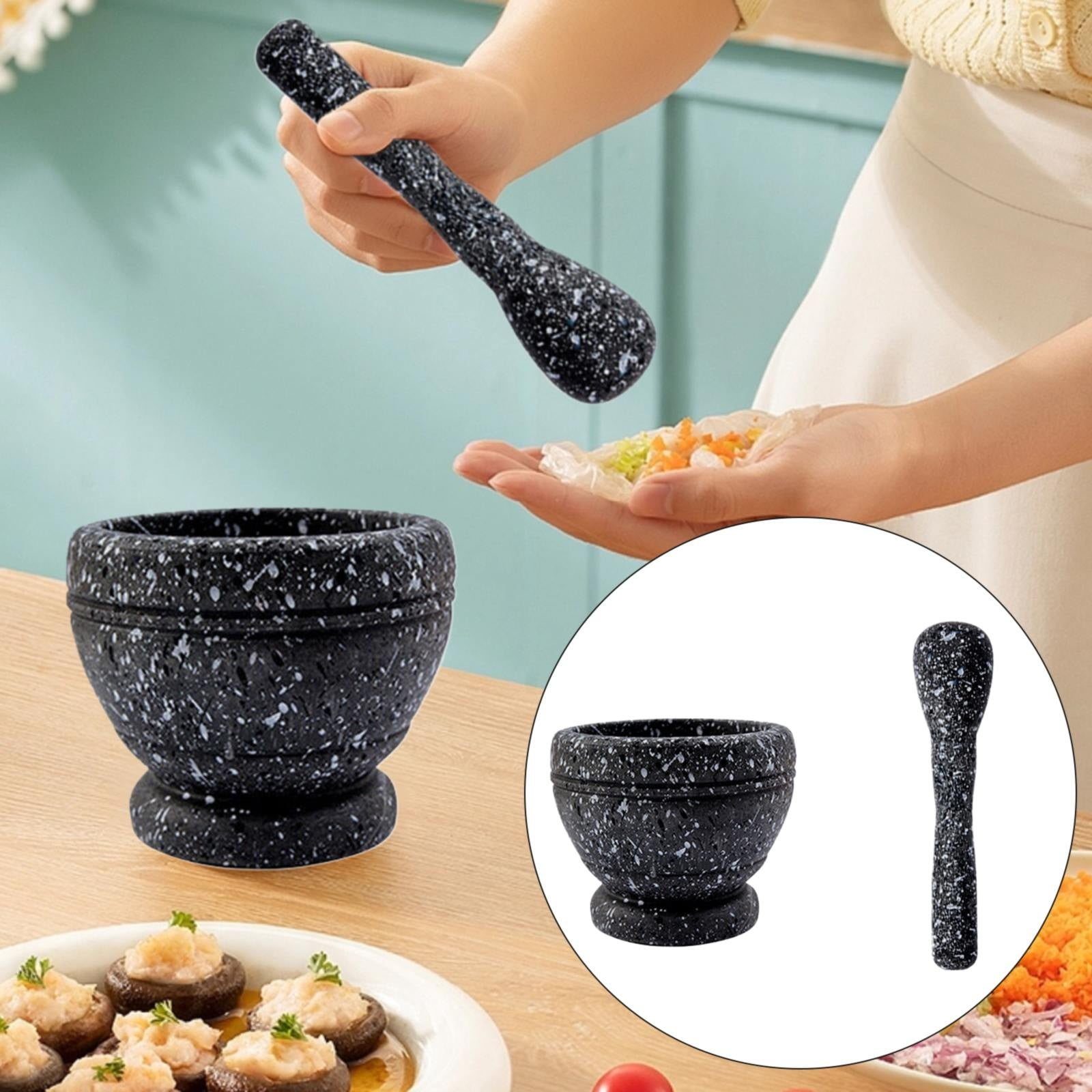 Adreap And Mortar Natural Wooden Stone Cup And Crusher Set Herbal