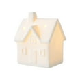 Adreap Ceramic Christmas Village Houses With Light White Porcelain