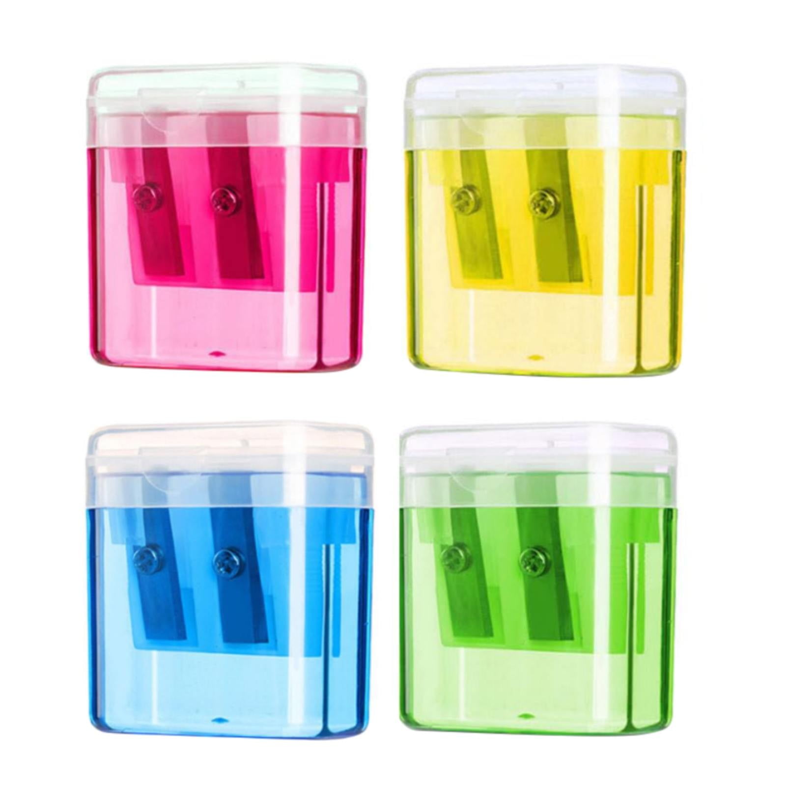 3PCS Mini Pencil Sharpeners - Colorful Cartoon Manual Sharpeners With Carbon Steel Blades