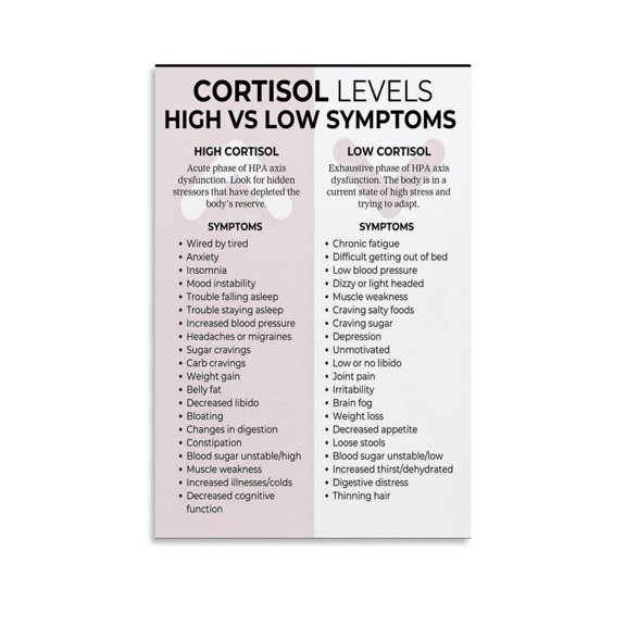 Adrenal Function Educational Poster Stress Hormone Awareness Guide for Wellness Center Office Classroom Decor