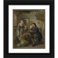 thumbnail image 1 of Adriaan de Lelie 20x24 Black Ornate Framed Double Matted Museum Art Print Titled: Morning Visit (1796), 1 of 5