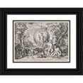thumbnail image 1 of Adriaen Matham 24x18 Black Ornate Framed Double Matted Museum Art Print Titled: The Golden Age (1620), 1 of 5