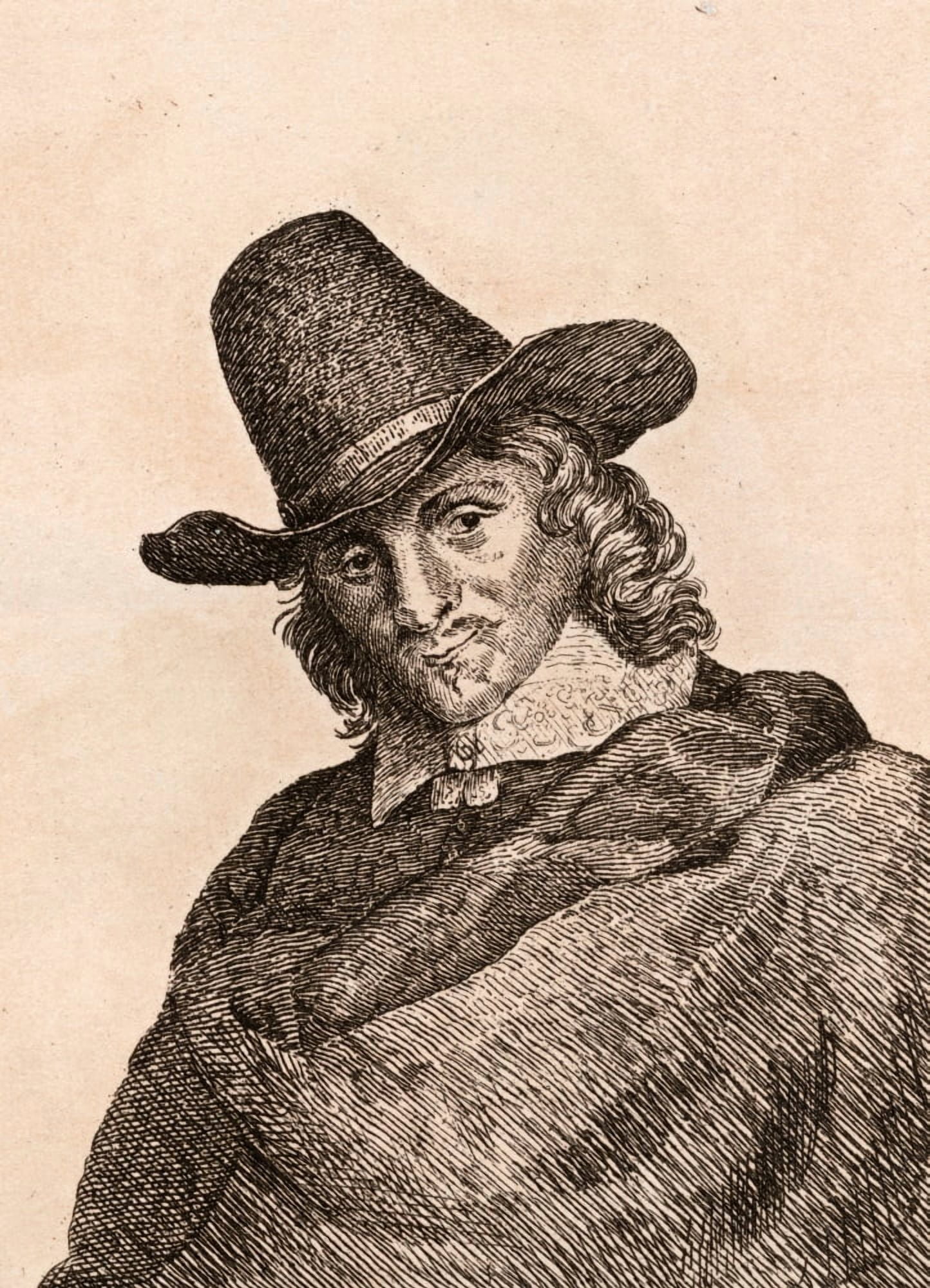 Adriaen Van Ostade 1610-1685 Dutch Artist From 75 Portraits Of Celebrated Painters From Authentic Originals Etched By James Girtin Published London 1817 Canvas Art - Ken Welsh Design Pics (24 x 34)