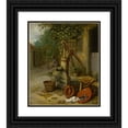 thumbnail image 1 of Adriaen van Ostade 12x14 Black Ornate Wood Framed Double Matted Museum Art Print Titled: Court of a Farm with Pump Well (1665-75), 1 of 5