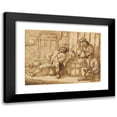 thumbnail image 1 of Adriaen van Ostade 24x19 Black Modern Framed Museum Art Print Titled - Peasants Drinking in a Tavern (Early 1640s), 1 of 5