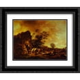 thumbnail image 1 of Adriaen van Ostade 2x Matted 24x20 Black Ornate Framed Art Print 'A Village Inn', 1 of 2