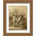 thumbnail image 1 of Adriaen van de Venne 2x Matted 20x24 Gold Ornate Framed Art Print 'Adriaen van de Venne-Beggars Fighting', 1 of 2