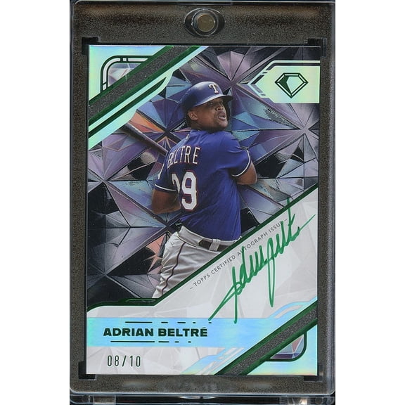 Adrian Beltre 2025 Diamond Icons Green Ink Auto Autograph Texas Rangers 8/10 Texas Rangers MLB Baseball Trading Card