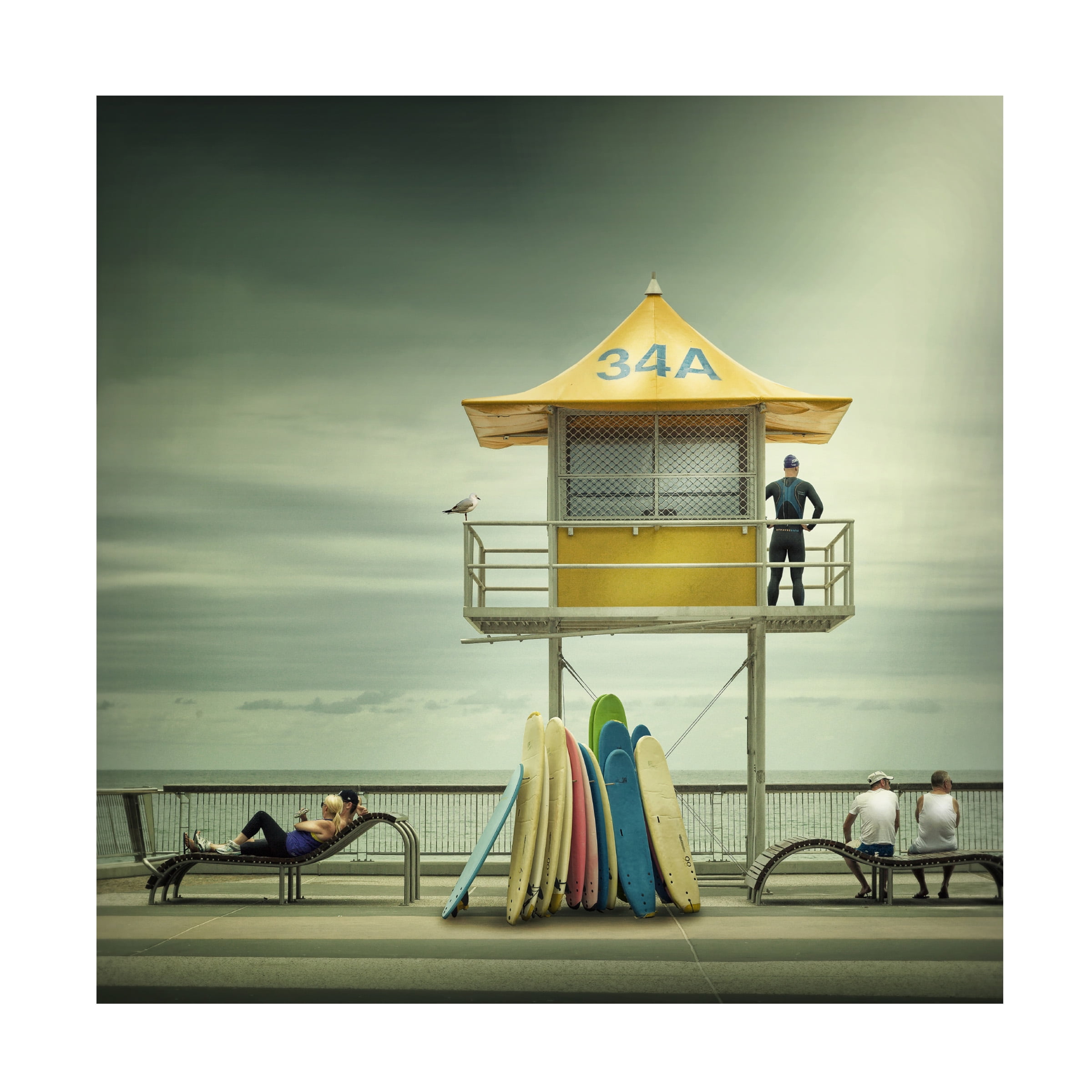 Adrian Donoghue 'The Life Guard' Canvas Art