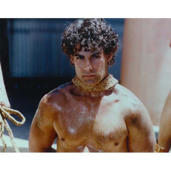Adrian Pasdar Leashed on the Neck Topless Close Up Portrait Photo Print (24 x 30)