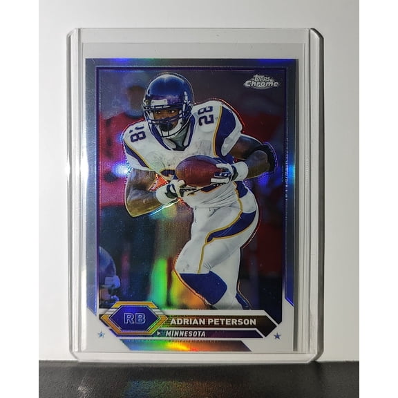 Adrian Peterson 2023 Topps Chrome NFL #38 Refractor Card Minnesota Vikings