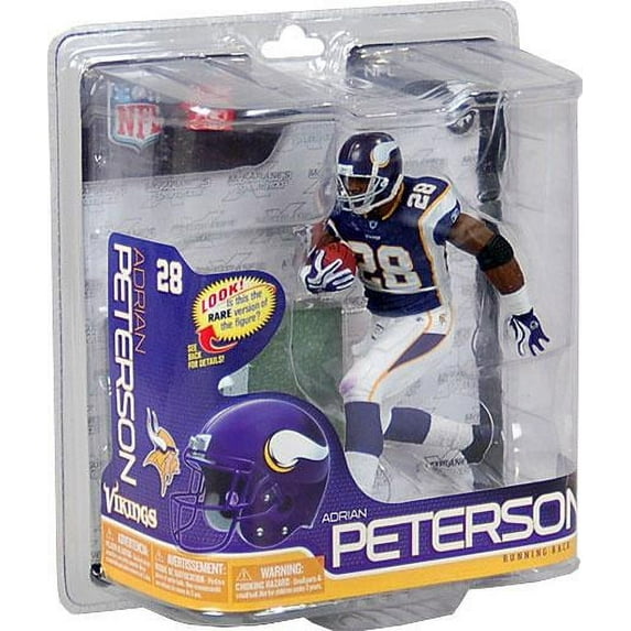 Adrian Peterson Action Figure Striped Purple Jersey NFL