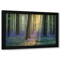 Adrian Popan 14x11 Black Modern Wood Framed Wall Art Titled - Daydreaming Of Bluebells
