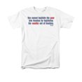thumbnail image 1 of Adrian Rogers Cannot Political Humor Funny Humorous Saying Adult T-Shirt, 1 of 1