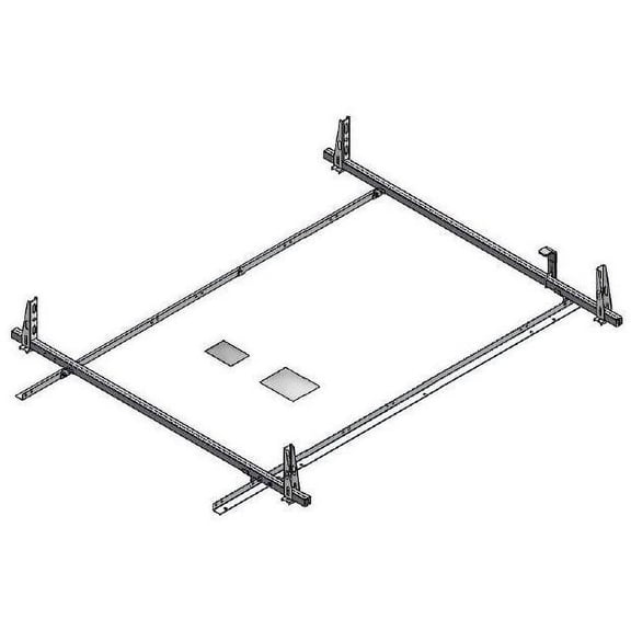 Adrian Steel 2BFT-W, 2-Bar Utility Rack, White, Transit Low Roof