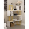 thumbnail image 1 of Decorotika ADR50BCB05 36 x 12 x 50 in. Adriana 4-Shelf Geometric Bookcase - Yellow & White, 1 of 5