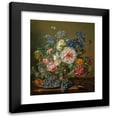 thumbnail image 1 of Adriana Haanen 15x17 Black Modern Framed Museum Art Print Titled - Still-Life with Peonies, Roses, Tulips and Ranunculus (1850), 1 of 5