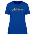 thumbnail image 1 of Adriana In Gold sparkle T-Shirt Women -Image by Shutterstock, Female Small, 1 of 2