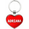 thumbnail image 1 of Adriana - Names Female Metal Heart Keychain Key Chain Ring, Multiple Colors Available, 1 of 1