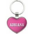 thumbnail image 1 of Adriana - Names Female Metal Heart Keychain Key Chain Ring, Multiple Colors Available, 1 of 1