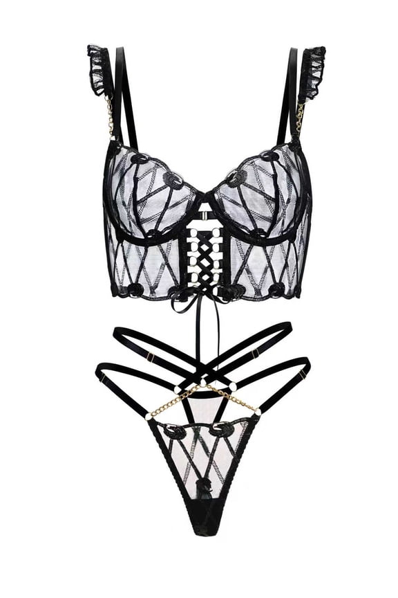 Adriana Noir Adjustable Set (BLACK, S)