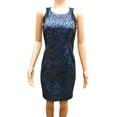 thumbnail image 1 of Adrianna Papell Black Sleeveless Sequined Sheath Dress, Women's Petite 4P, 1 of 4