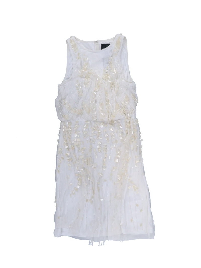 adrianna papell beaded blouson dress short Adrianna Papell
