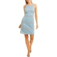 thumbnail image 1 of Adrianna Papell Crew Neck Racer Zipper Back Lace Dress-BLUE LILAC / 6, 1 of 2