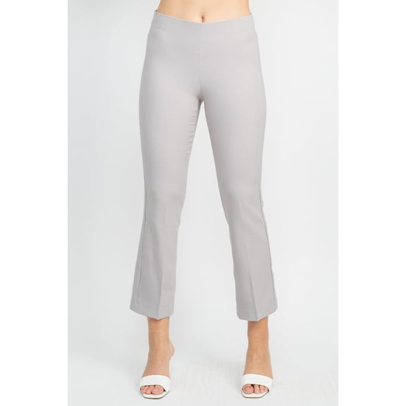 Adrianna Papell Mid Waist Pull On Solid Straight Pants by Curated Brands