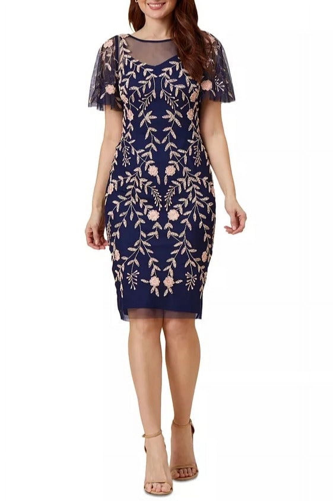 Adrianna Papell womens Beaded Short Dress 4