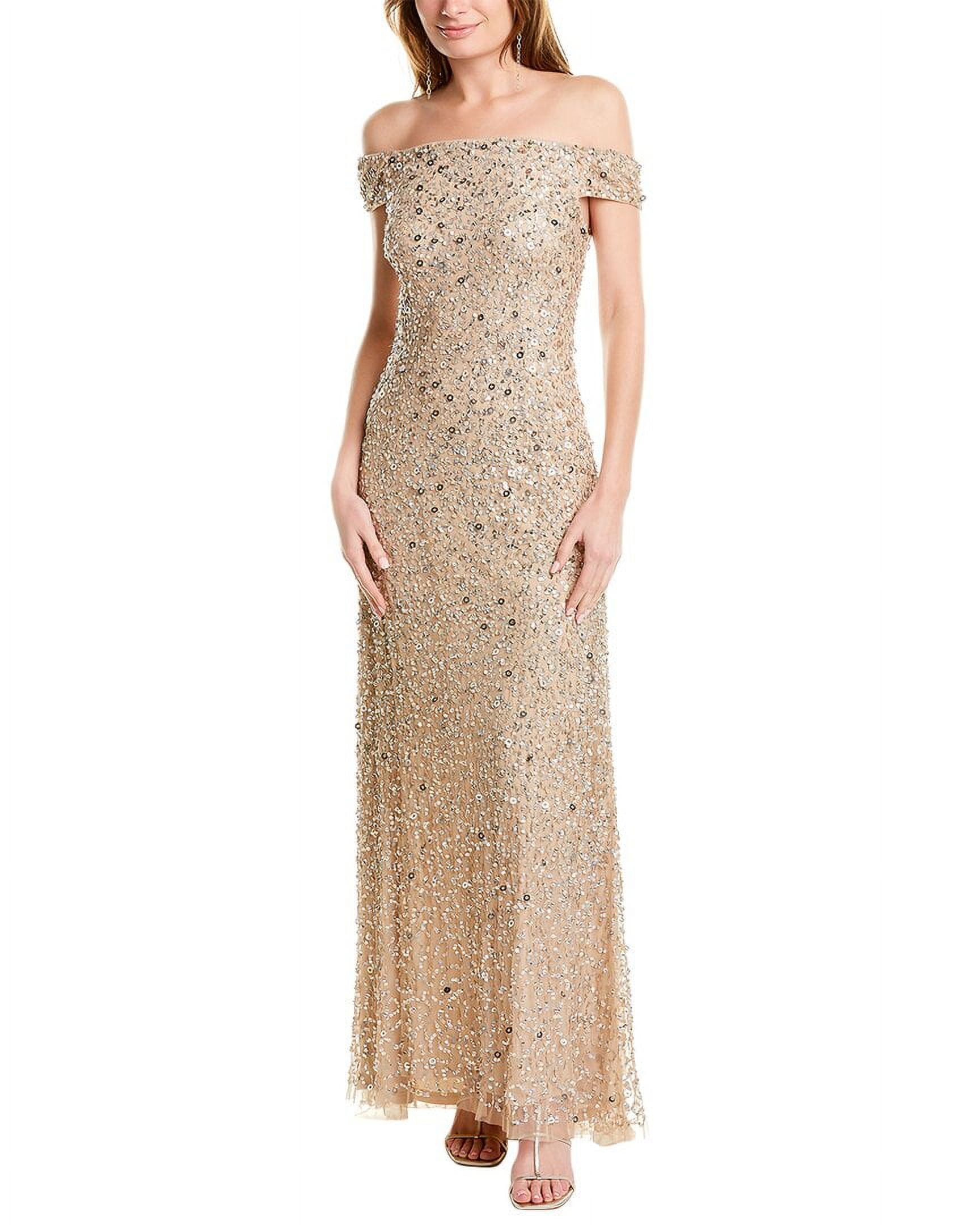 Adrianna papell gold clearance gowns