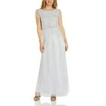thumbnail image 1 of Adrianna Papell Round Neck Back Zipper Short Sleeves Long Dress-SERENITY / 0, 1 of 2