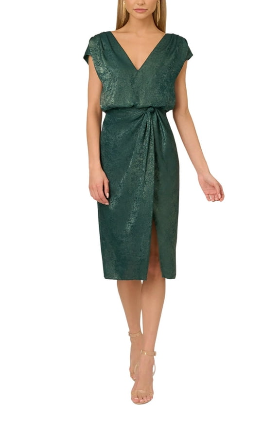 womens Midi Dress, 4, Green