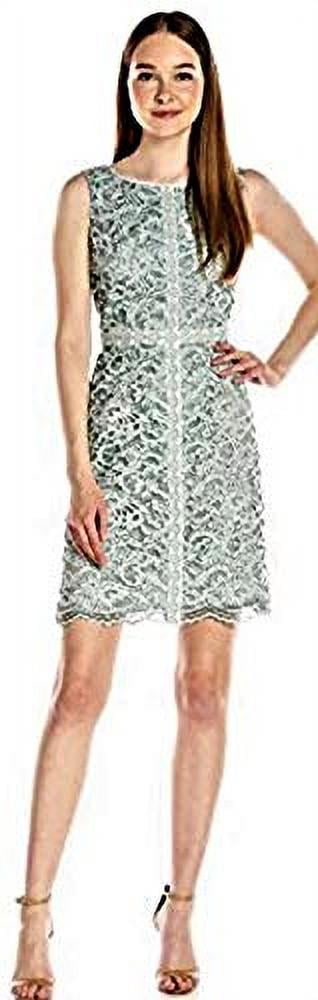 Adrianna Papell Women's A-Line Dress with Trim, Kelp/Dusty Mint, 8 -  Walmart.com