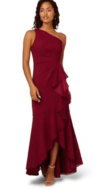 Adrianna Papell Women's Crepe One Shoulder Ruffle Gown, 10 - Walmart.com Adrianna Papell Women's Crepe One Shoulder Ruffle Gown, 10 - Walmart.com