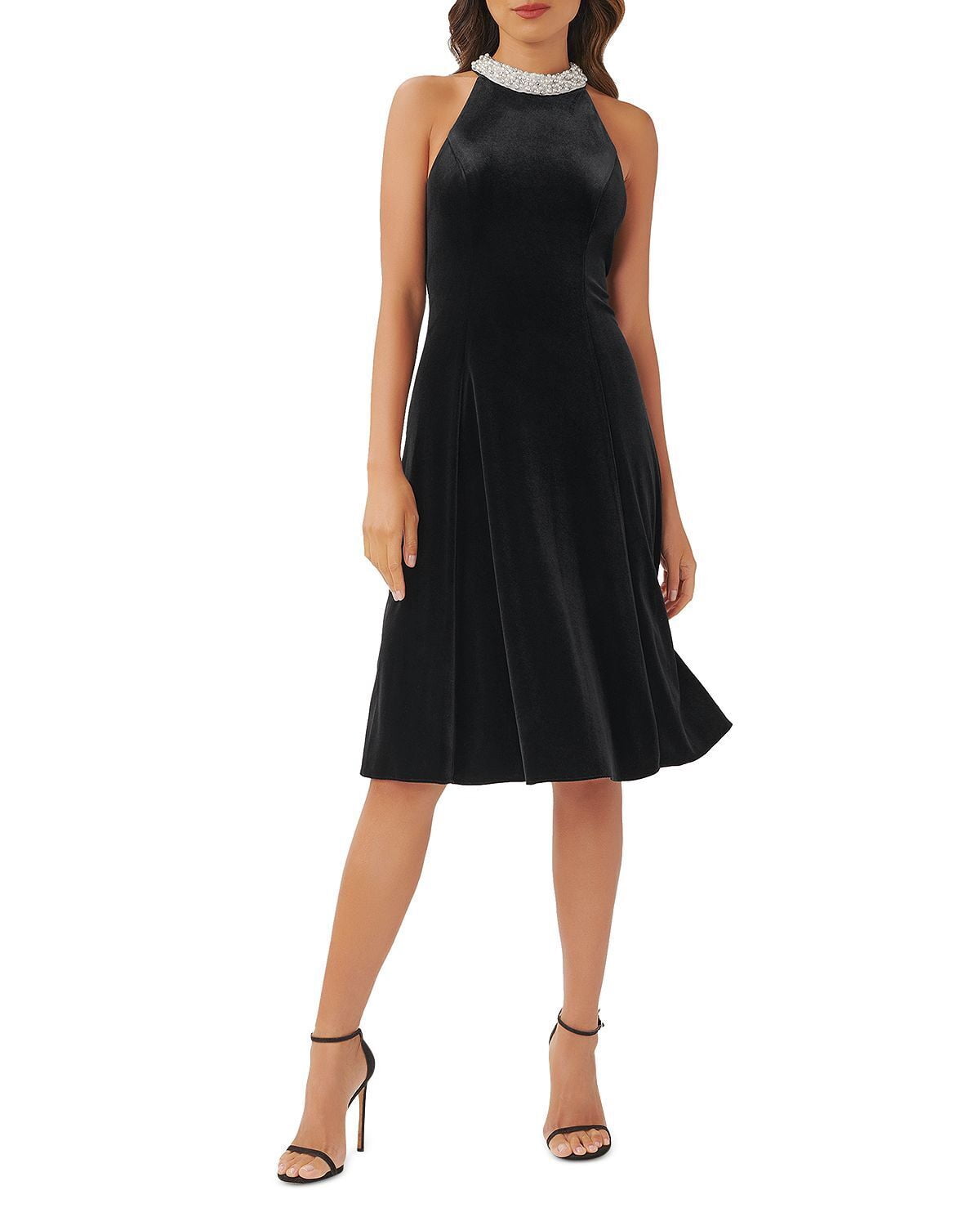 Adrianna Papell Women's Embellished Velvet Dress Black B4HP $199  (Regular,2) - Walmart.com