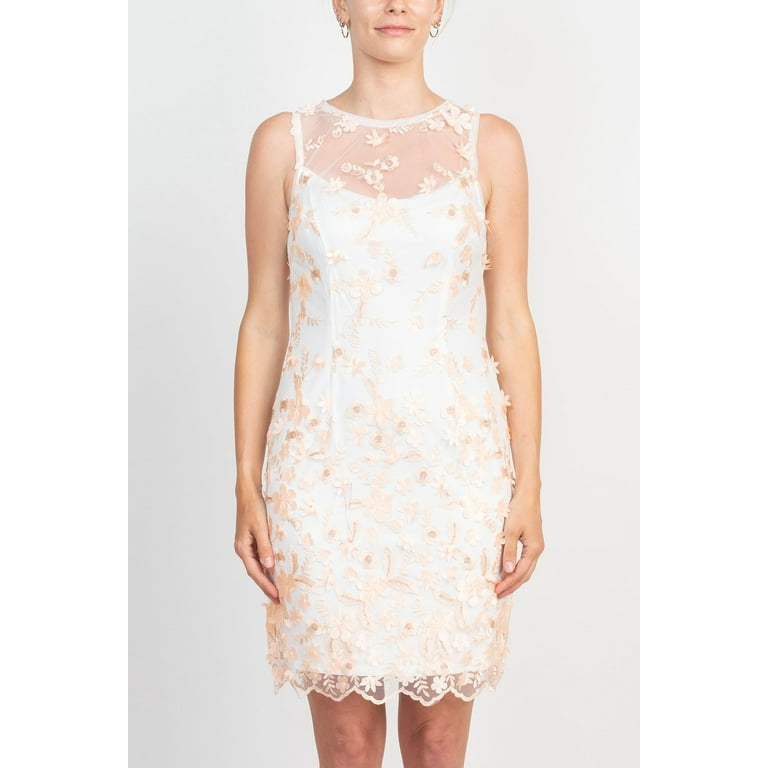 Adrianna papell illusion lace sheath dress best sale