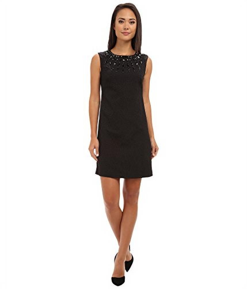 Adrianna Papell Women s Necklace Beaded Sheath Dress Black Dress