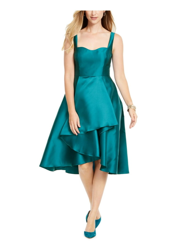 Adrianna Papell Women's Sculpted High-Low Mikado Dress (4, Teal) -  Walmart.com