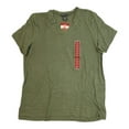 thumbnail image 1 of Adrianna Papell Women's Short Sleeve V-Neck Waffle Knit Tunic Top (Olive, XL), 1 of 3