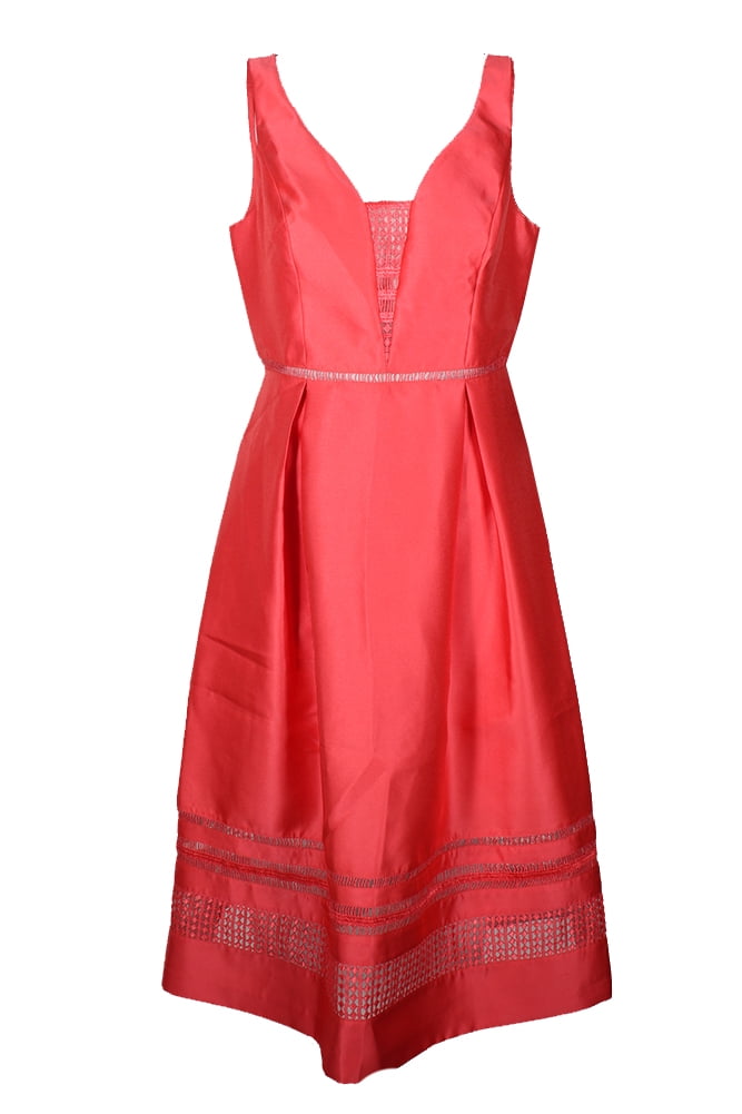knee length dresses for ladies Wedtrend Coral A-Line Halter Floor-Length Chiffon Junior Bridesmaid Dress Flower Girl Dress Wedding Party Dress, Coral / J8 main image 0