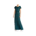 thumbnail image 1 of Adrianna Papell Womens Embellished Blouson Evening Dress Green 8, 1 of 2