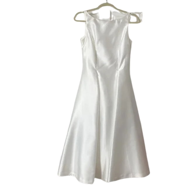 Adrianna Papell Women's Mikado Fit & Flare Party Dress - Halter Neck With Beading, High-Low Hem, Sleeveless Cocktail Dress