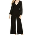 thumbnail image 1 of Adrianna Papell Womens Sequin Jumpsuit, Black, 8, 1 of 1