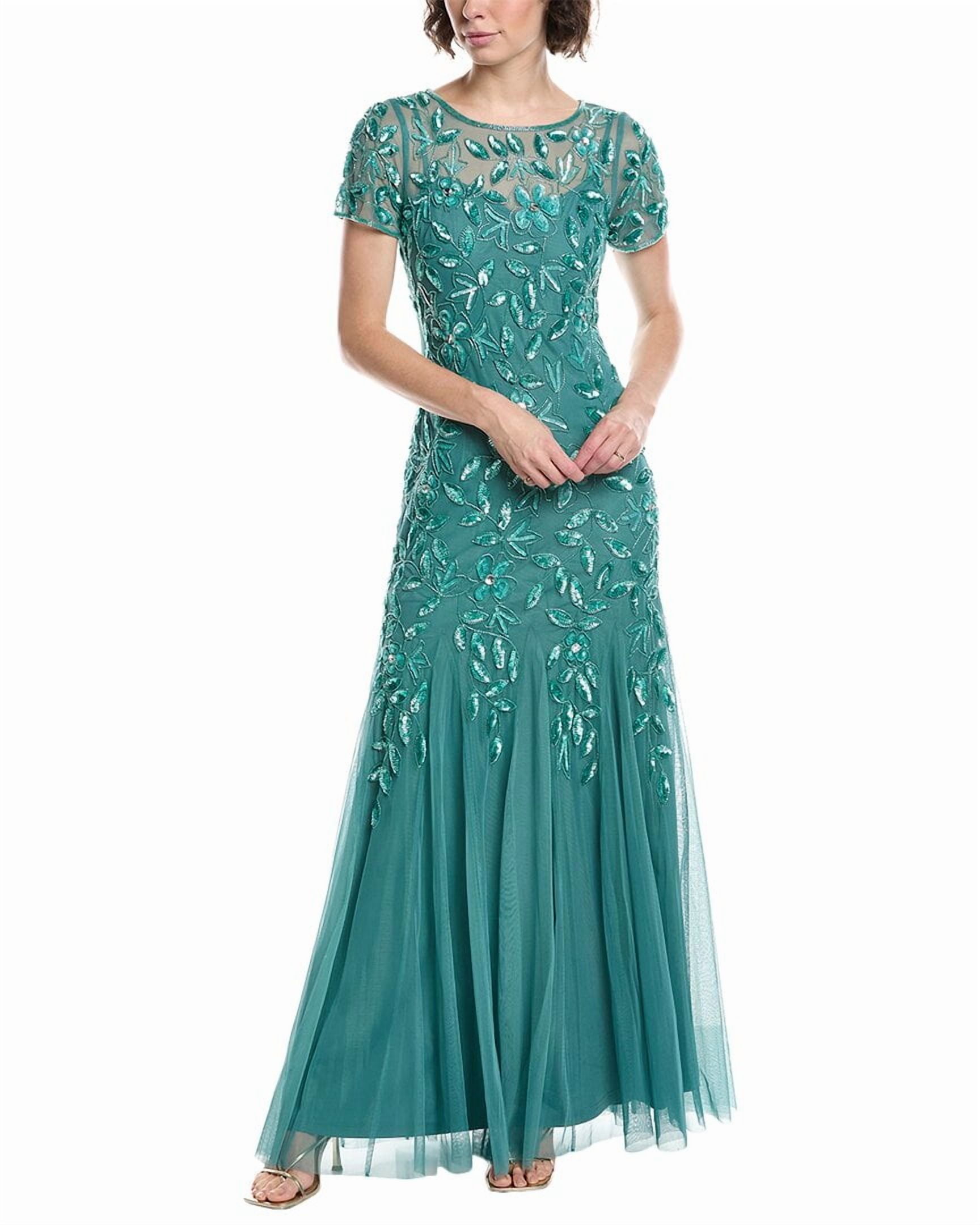 womens Bead & Sequin Maxi Dress, 12