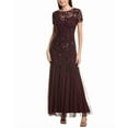 thumbnail image 1 of Adrianna Papell womens  Bead & Sequin Maxi Dress, 14, Purple, 1 of 3